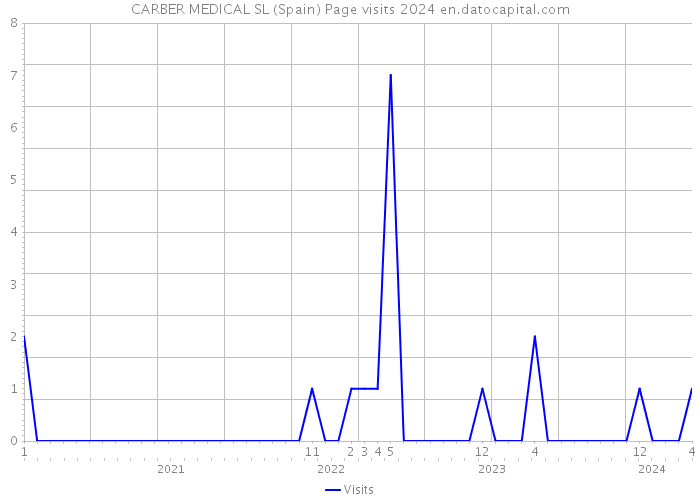 CARBER MEDICAL SL (Spain) Page visits 2024 