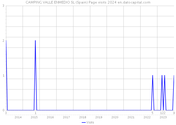 CAMPING VALLE ENMEDIO SL (Spain) Page visits 2024 