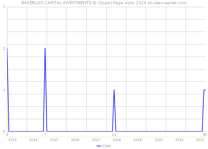 BAKERLOO CAPITAL INVESTMENTS SL (Spain) Page visits 2024 