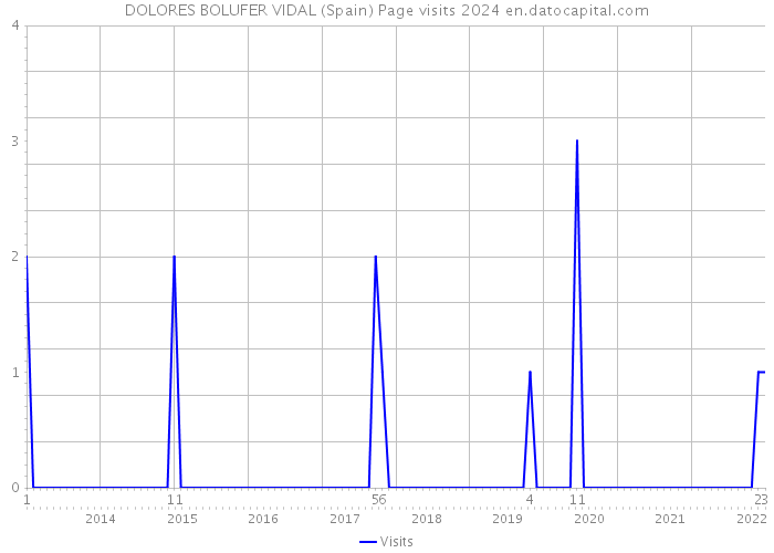 DOLORES BOLUFER VIDAL (Spain) Page visits 2024 