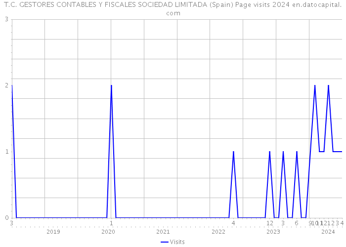 T.C. GESTORES CONTABLES Y FISCALES SOCIEDAD LIMITADA (Spain) Page visits 2024 