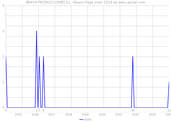 BRAVA PRODUCCIONES S.L. (Spain) Page visits 2024 