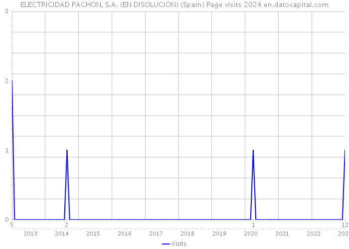 ELECTRICIDAD PACHON, S.A. (EN DISOLUCION) (Spain) Page visits 2024 