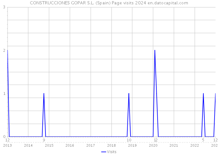 CONSTRUCCIONES GOPAR S.L. (Spain) Page visits 2024 