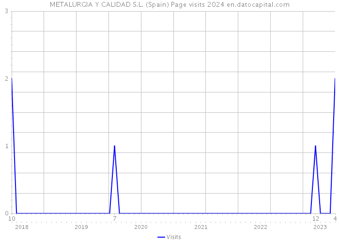 METALURGIA Y CALIDAD S.L. (Spain) Page visits 2024 