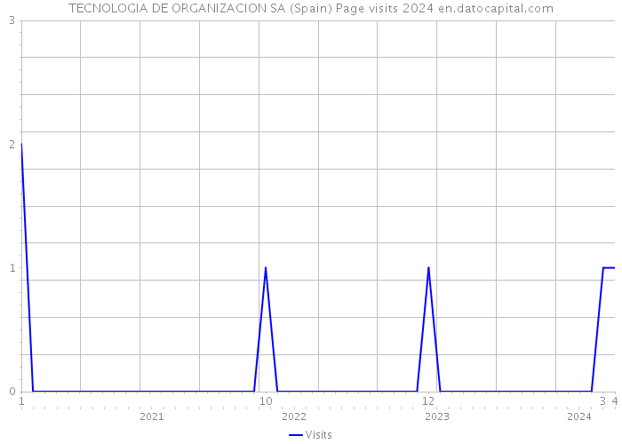 TECNOLOGIA DE ORGANIZACION SA (Spain) Page visits 2024 