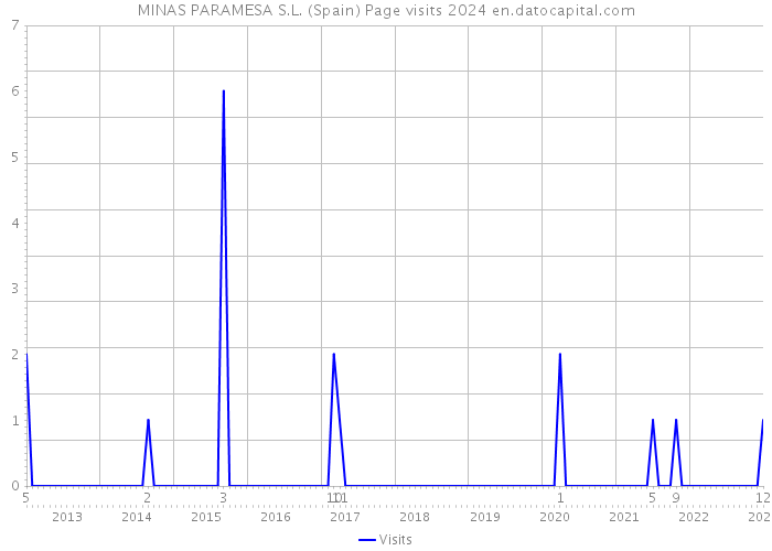 MINAS PARAMESA S.L. (Spain) Page visits 2024 