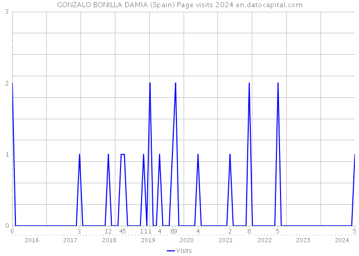 GONZALO BONILLA DAMIA (Spain) Page visits 2024 