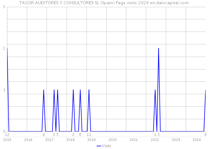 TAGOR AUDITORES Y CONSULTORES SL (Spain) Page visits 2024 