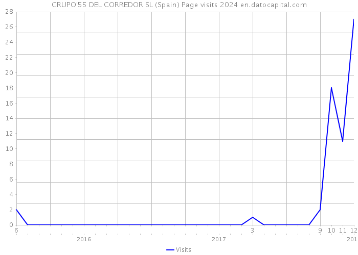 GRUPO'55 DEL CORREDOR SL (Spain) Page visits 2024 