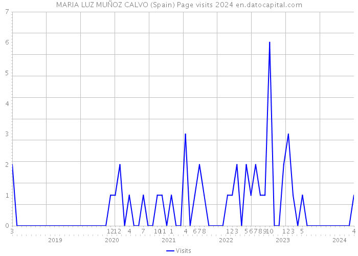 MARIA LUZ MUÑOZ CALVO (Spain) Page visits 2024 