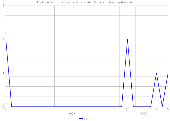 BINARIA SGE SL (Spain) Page visits 2024 