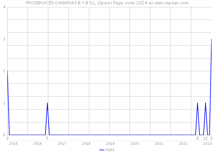 PROSERVICES CANARIAS B Y B S.L. (Spain) Page visits 2024 