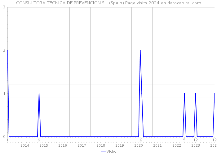 CONSULTORA TECNICA DE PREVENCION SL. (Spain) Page visits 2024 