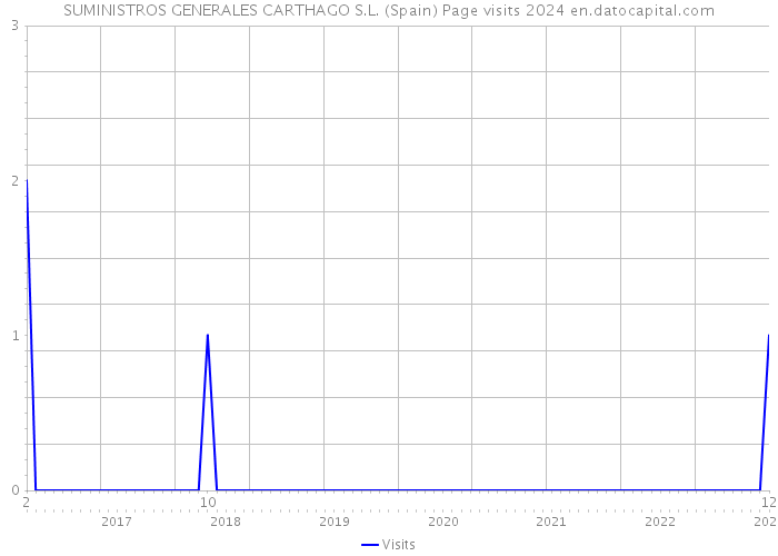 SUMINISTROS GENERALES CARTHAGO S.L. (Spain) Page visits 2024 