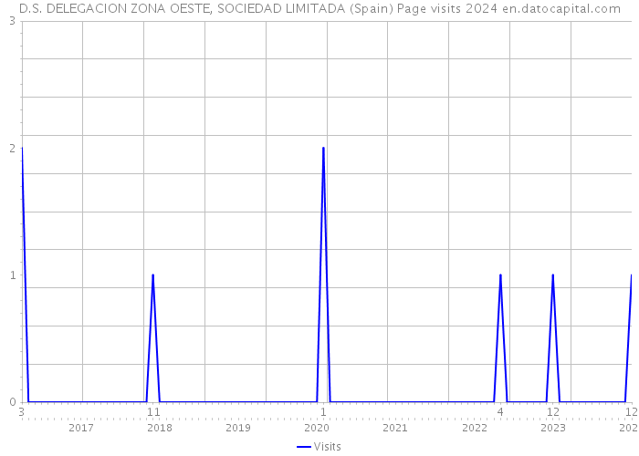 D.S. DELEGACION ZONA OESTE, SOCIEDAD LIMITADA (Spain) Page visits 2024 