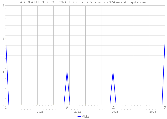 AGEDEA BUSINESS CORPORATE SL (Spain) Page visits 2024 