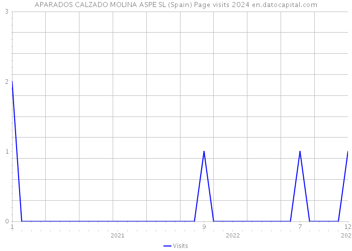 APARADOS CALZADO MOLINA ASPE SL (Spain) Page visits 2024 
