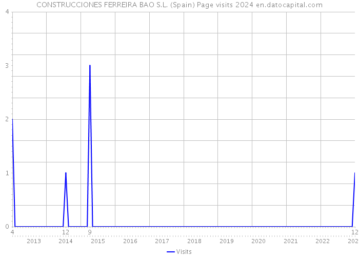CONSTRUCCIONES FERREIRA BAO S.L. (Spain) Page visits 2024 