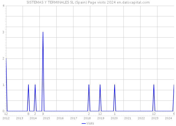 SISTEMAS Y TERMINALES SL (Spain) Page visits 2024 