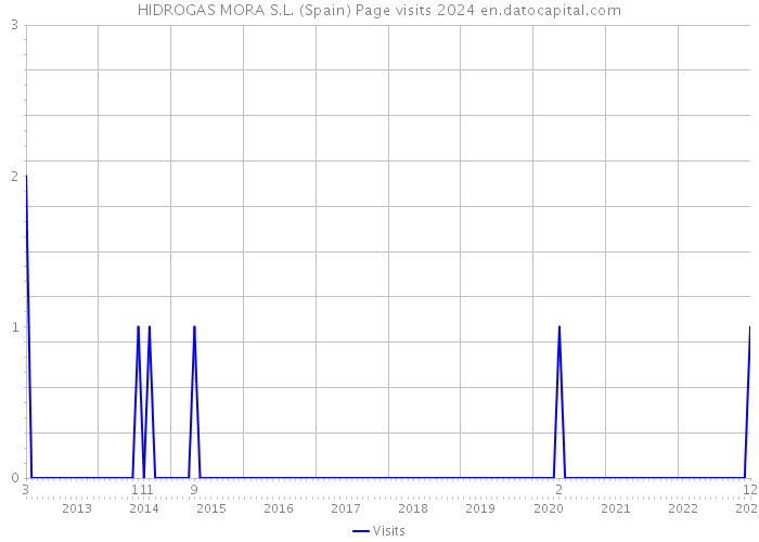 HIDROGAS MORA S.L. (Spain) Page visits 2024 
