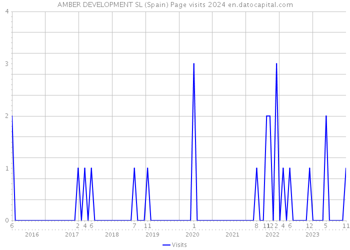 AMBER DEVELOPMENT SL (Spain) Page visits 2024 