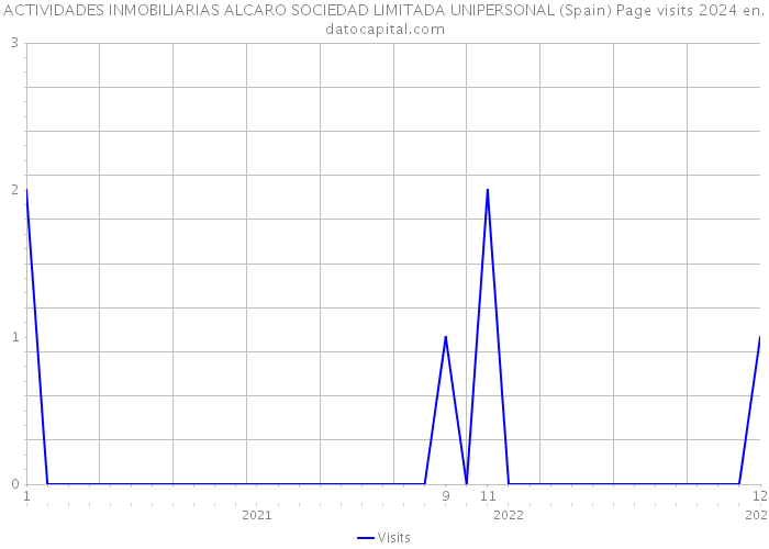 ACTIVIDADES INMOBILIARIAS ALCARO SOCIEDAD LIMITADA UNIPERSONAL (Spain) Page visits 2024 