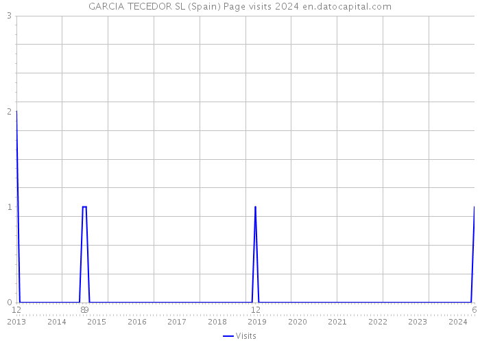 GARCIA TECEDOR SL (Spain) Page visits 2024 