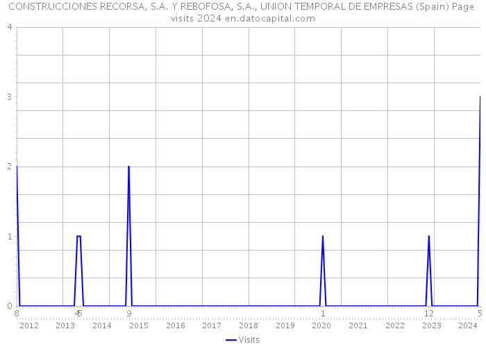 CONSTRUCCIONES RECORSA, S.A. Y REBOFOSA, S.A., UNION TEMPORAL DE EMPRESAS (Spain) Page visits 2024 