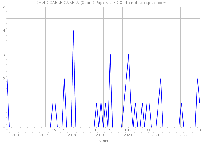 DAVID CABRE CANELA (Spain) Page visits 2024 