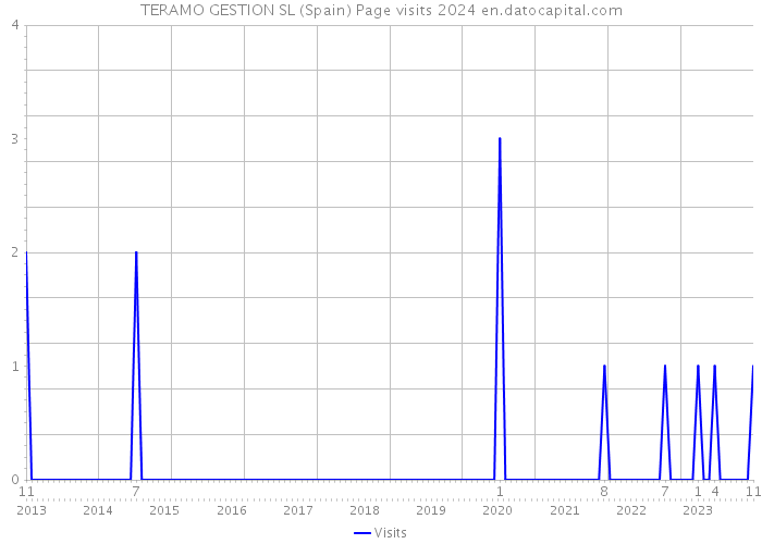 TERAMO GESTION SL (Spain) Page visits 2024 