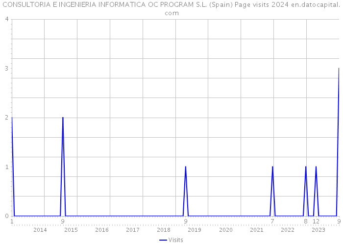 CONSULTORIA E INGENIERIA INFORMATICA OC PROGRAM S.L. (Spain) Page visits 2024 