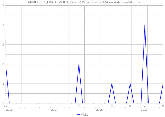 CARMELO TEJERA ALMEIDA (Spain) Page visits 2024 