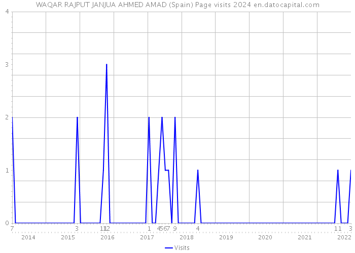 WAQAR RAJPUT JANJUA AHMED AMAD (Spain) Page visits 2024 