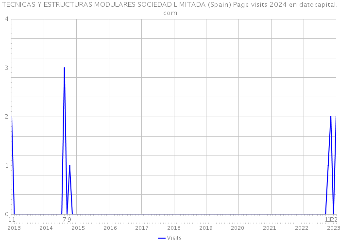 TECNICAS Y ESTRUCTURAS MODULARES SOCIEDAD LIMITADA (Spain) Page visits 2024 