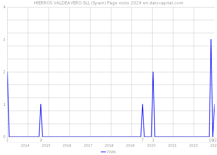 HIERROS VALDEAVERO SLL (Spain) Page visits 2024 