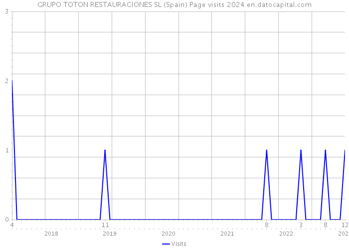 GRUPO TOTON RESTAURACIONES SL (Spain) Page visits 2024 