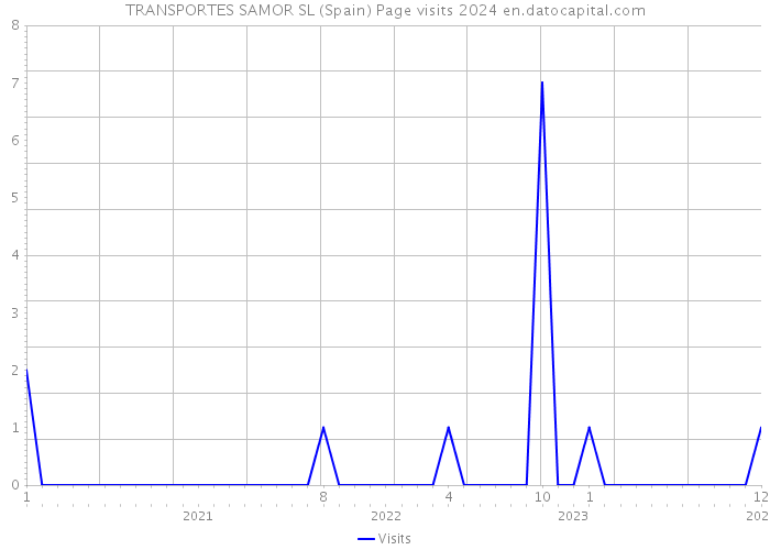 TRANSPORTES SAMOR SL (Spain) Page visits 2024 