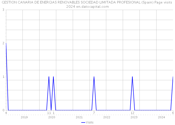 GESTION CANARIA DE ENERGIAS RENOVABLES SOCIEDAD LIMITADA PROFESIONAL (Spain) Page visits 2024 