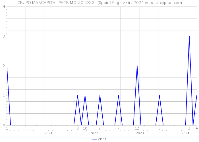 GRUPO MARCAPITAL PATRIMONIO XXI SL (Spain) Page visits 2024 