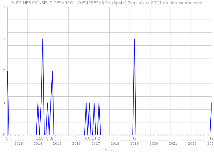 BUSSINES CONSEILS DESARROLLO EMPRESAS SA (Spain) Page visits 2024 