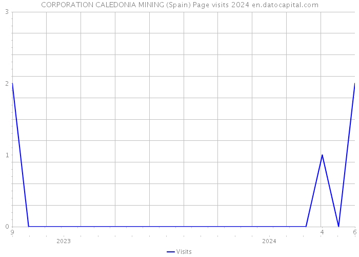 CORPORATION CALEDONIA MINING (Spain) Page visits 2024 