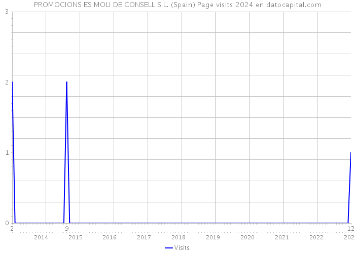 PROMOCIONS ES MOLI DE CONSELL S.L. (Spain) Page visits 2024 