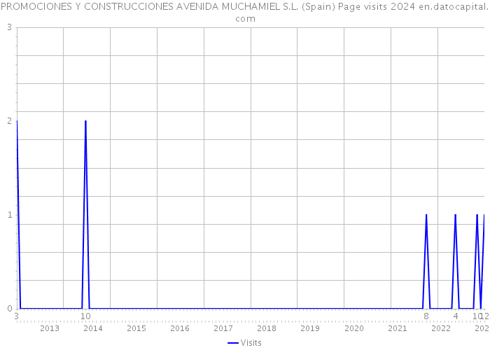 PROMOCIONES Y CONSTRUCCIONES AVENIDA MUCHAMIEL S.L. (Spain) Page visits 2024 