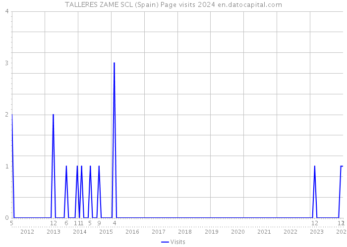 TALLERES ZAME SCL (Spain) Page visits 2024 