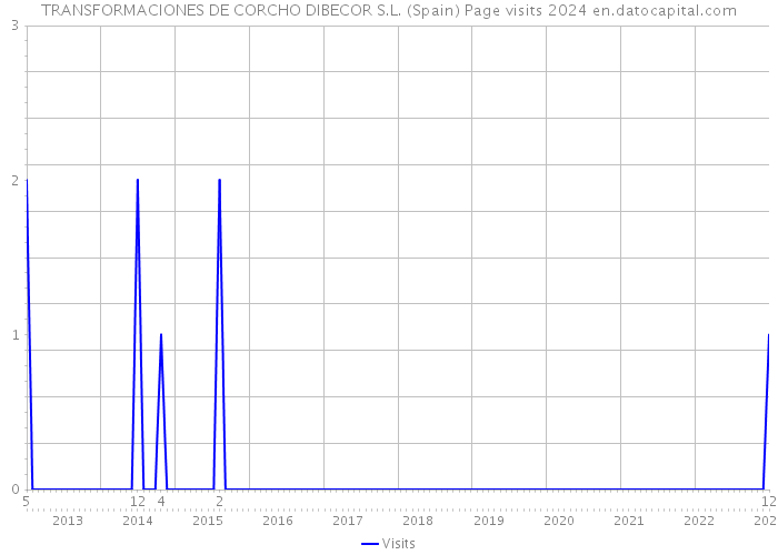 TRANSFORMACIONES DE CORCHO DIBECOR S.L. (Spain) Page visits 2024 