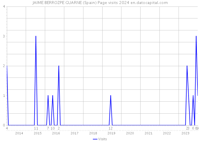 JAIME BERROZPE GUARNE (Spain) Page visits 2024 