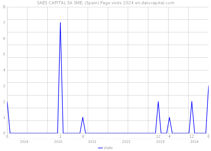 SAES CAPITAL SA SME. (Spain) Page visits 2024 