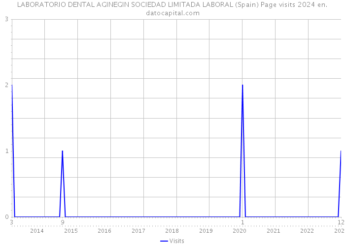 LABORATORIO DENTAL AGINEGIN SOCIEDAD LIMITADA LABORAL (Spain) Page visits 2024 