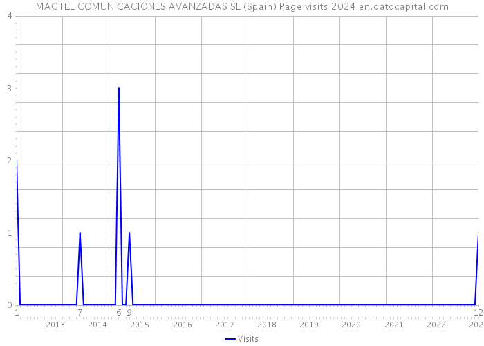 MAGTEL COMUNICACIONES AVANZADAS SL (Spain) Page visits 2024 